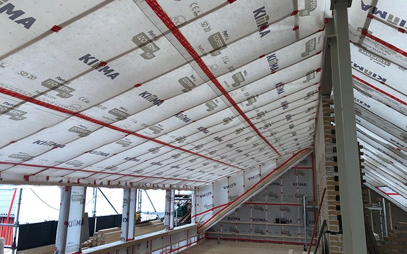 800 x 500 Damspærresystem Monteret armeret dampspærre
